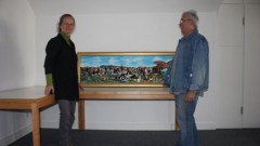 mein Bild in Museum Wanderung der Donauschwaben   160x60 cm Öl 